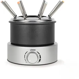 LIVOO - Elektrisches Fondue-Gerät DOC333-800 W, 2,4 l, ohne PFAS, 8 Personen, Schwarz