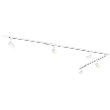 QAZQA - Modern weißes Schienensystem Komplettset I Spotlight I Deckenspot I Deckenstrahler I Strahler mit 5-flammig Spot I Lampe I Leuchte