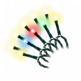 Nipach Lichterkette mit Farbwechsel – 40 LED bunt warm weiß 9 Funktionen dimmbar Blinkfunktion Innen Außen - Trafo