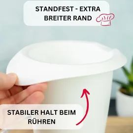 Westmark Quirltopf mit zweigeteiltem Deckel, 1 l, weiß/apfelgrün, 3151227A