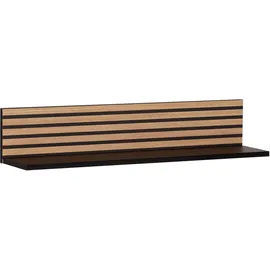 MÖBELPARTNER Wandregal Ekko 80 x 17,3 x 15,7 cm Schwarz