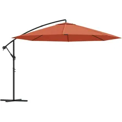 vidaXL Ampelschirm mit Aluminium-Mast 350 cm Terrakotta-Farbton