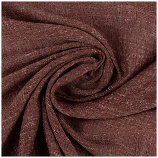SCHÖNER LEBEN. Stoff Gardinenstoff Leinenstruktur Leon nachhaltig uni meliert rot 148cm, made in Germany rot