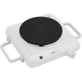 Clatronic Clatronic® Kochplatte für Camping, Küche oder Büro | Kochplatte 1er: Ø ca. 180 mm | Herdplatte mit stufenlos regelbarem Thermostat & Kontrollleuchte | hitzebeständige Lackierung | 1500W | EKP 3582