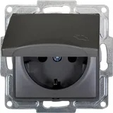 GUNSAN Steckdose Unterputz Dunkelsilber 2 St.