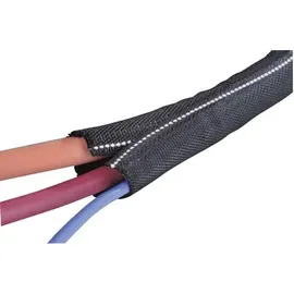 Hellermann Tyton HellermannTyton 170-01104 Twist-In-FR 19 Geflechtschlauch Schwarz, Weiß Polyester 16 bis 19mm Meterware