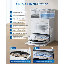 Ecovacs DEEBOT T50 Omni Weiß
