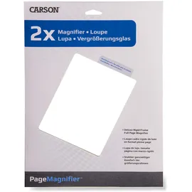 CARSON Page Magnifier 2x Blattlupe, Ganzseiten Format, ideale Lesehilfe für Bücher, Zeitungen, Zeitschriften (DM-21)