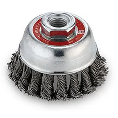 Topfbürste, Stahldraht 0,5mm gezopft, M 14, ø65mm