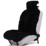 Altlue Autositzbezüge Lammfell Autositzbezug Lammfell Autositz Schaffell Sitzbezug Für Auto Wolle Sitzauflage Schaffell Auto Fell Autositzbezüge Fell Vordersitze Schwarz - Universal (einteilig)