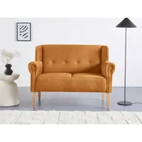 Home Affaire Küchensofa HOME AFFAIRE "Moro", gelb, B:142cm H:99cm T:73cm, Microfaser in Antiklederoptik (100% Polyester), Sofas, in verschiedenen Stoffen und Farben