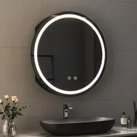 wdwritti Boromal 50 x 70 cm schwarz mit Beleuchtung