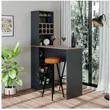 roomart Bartisch Dublin 120 x 75 cm Anthrazit-Eiche