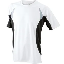 T-Shirt Herre Fitness Running Cardio Weiß klein