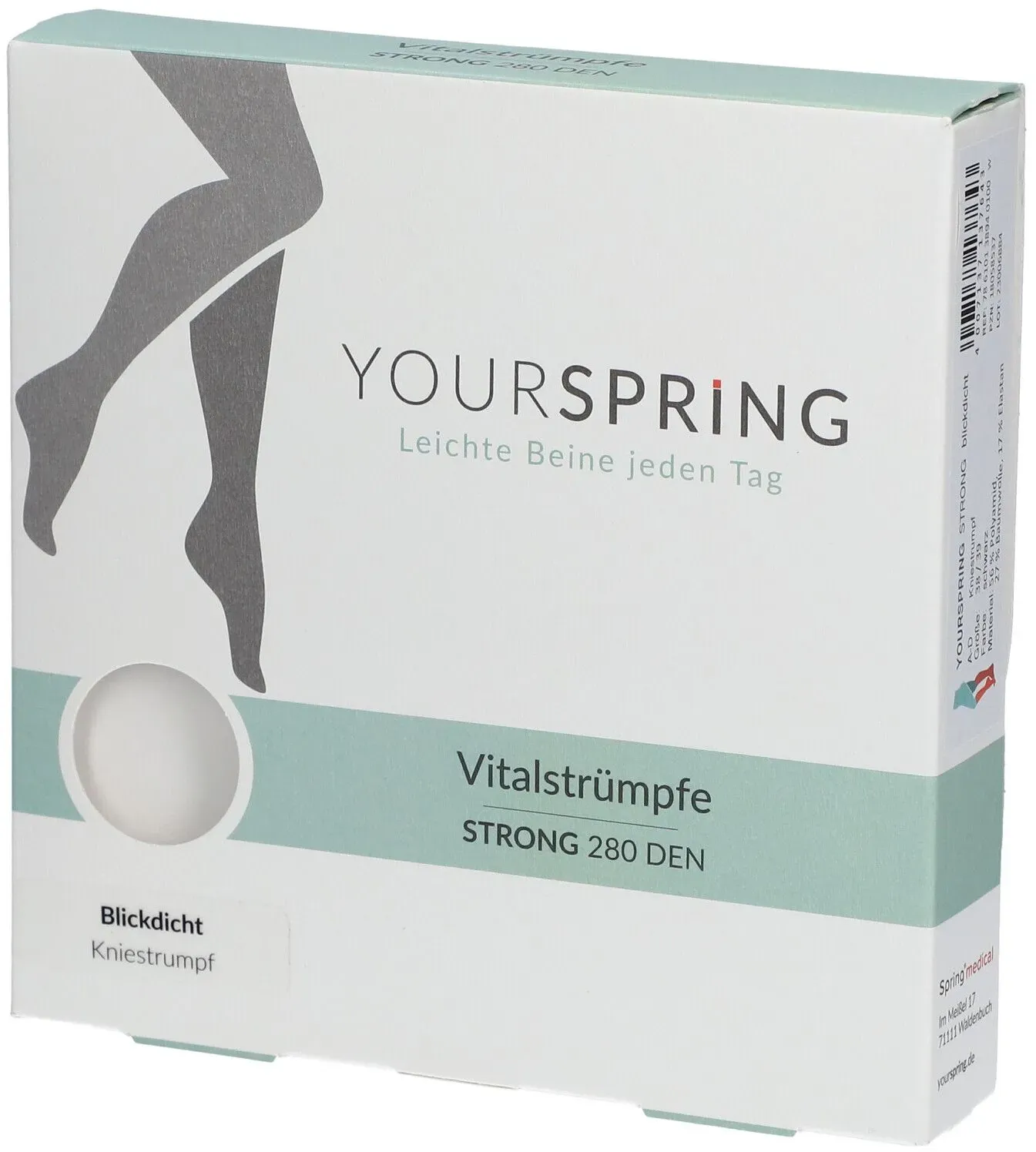 Spring® Yourspring Strong Vital-Kniestrumpf Gr. 38/39 schwarz