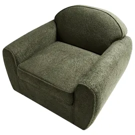 Beliani Sessel ELLEDE Bouclé 72 x 71 x 70 cm Dunkelgrün