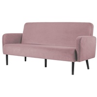 PAPERFLOW 3-Sitzer Sofa LISBOA rosa schwarz Stoff