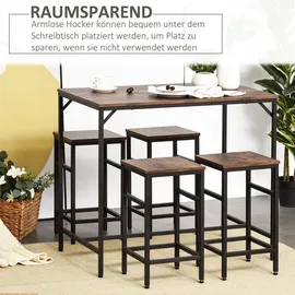 Homcom Bartisch-Set Braun,