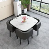 OCAZI esstisch,Rundes Esstisch-Set,Küchen-Esstisch-Set,Schlichter Kleiner runder Tisch,Runder Konferenztisch,rundes modernes Esstisch-Set,Tisch- und Stuhl-Set - #34-80 * 75cm/31.5 * 29.5in(WxH)