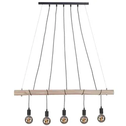 LED Pendellampe, Holzbalken, L 120 cm, DAN