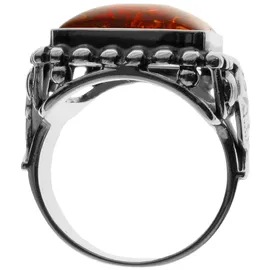 Ostsee-Schmuck Fingerring OSTSEE-SCHMUCK "Ostsee-Schmuck Ring Fischland 18x15 mm Ring Fischland 18x15 mm" Gr. 68, silber, Fingerringe, Damen, 68 (21,7), Silber 925 (Sterlingsilber), Fingerring