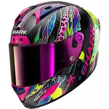 Shark Aeron Fawn Integralhelm - Schwarz/Gelb/Pink/Blau / M