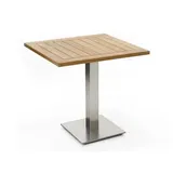 Niehoff Bistrotisch 81 x 81 x 77 cm edlstahl/Teak natur