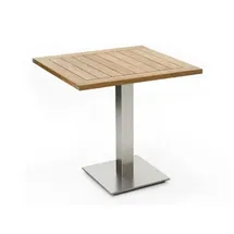 Niehoff Bistrotisch 81 x 81 x 77 cm edlstahl/Teak natur
