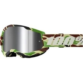 100% Strata 2 War Camo Mirror Silver Lens