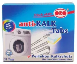 ORO®-frisch-aktiv anti-KALK für Waschmaschinen 04112 , 1 Packung = 51 x 16 g Tabletten