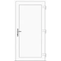 Kunststoff Nebeneingangstür nach Maß "DIANA-M" Weiß RAL 9016 beidseitig außen öffnend DIN rechts