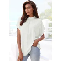 LASCANA Kurzarmbluse in lockerer Passform, Damenbluse, sportlich elegant Gr.