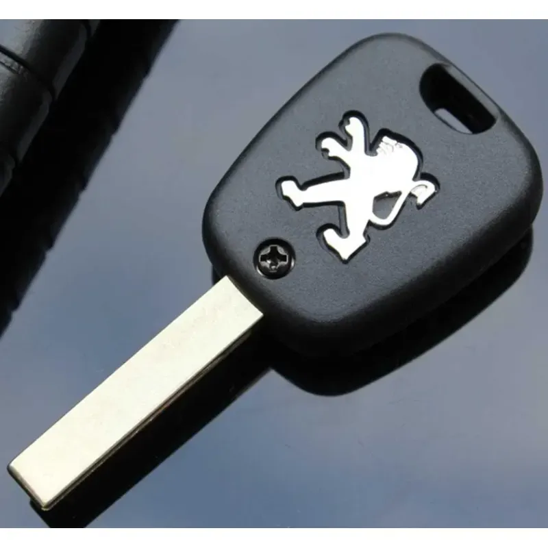 Box mit Schlüssel für Peugeot 206 mit 2 Tasten /mit Schraubenloch/