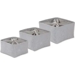 Möve Aufbewahrungsbox Tweed Silber 
