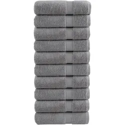 10er-Set Premium-Handtücher SOLUND Grau 50x100 cm – Saugfähig & weich
