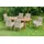 Merxx Ranzano Garten-Essgruppe 7-tlg. Ausziehtisch 90 x 200 cm beige inkl. Kissen