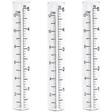 WANDIC Regenmesser 3er Set Glas Regenmesser Regenmesser Regenmesser für Garten oder Bauernhof, transparent