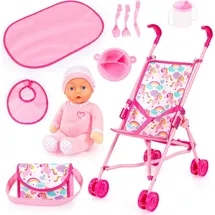 Bayer Design Bayer Puppenbuggy Set mit Puppe«, rosa