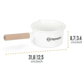 Petromax Emaille Stieltopf 1 l weiß