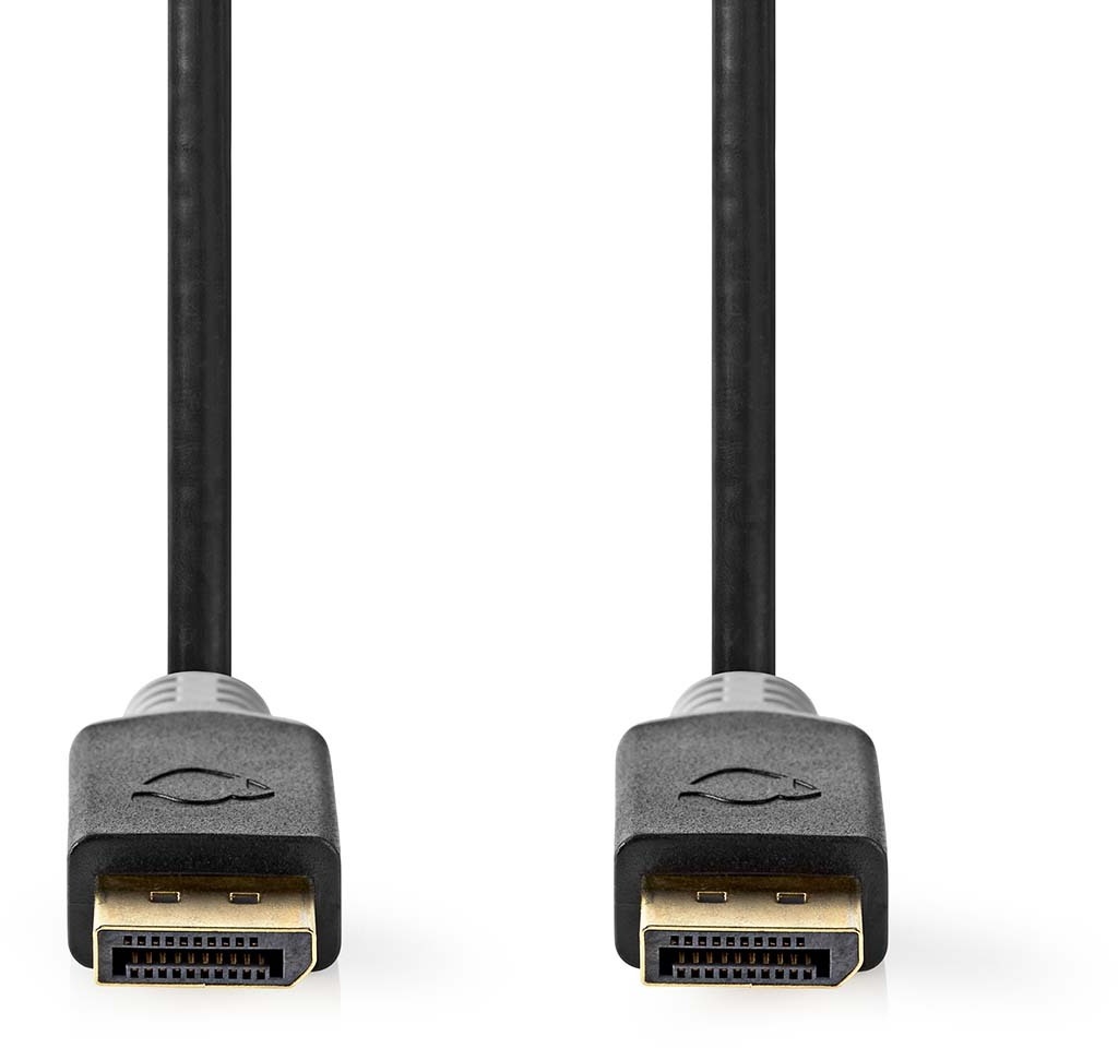 Nedis Displayport-Kabel | DisplayPort Stecker | DisplayPort Stecker | 8K@60Hz | Vergoldet | 3.00 m | rund | PVC | Anthrazit / Grau | Verpackung mit Si