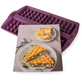 Tupperware Waffelform lila + Waffelheft