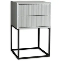 Möbel Boss Nachttisch Marle 40 x 65 x 38,5 cm Schwarz/Weiß