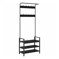 VidaXL Kleiderständer Schwarze Eiche 75 x 34 x 184