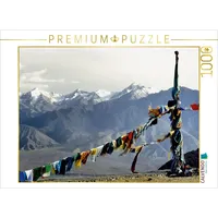 Calvendo Gebetsfahnen vor dem Himalaya Puzzle