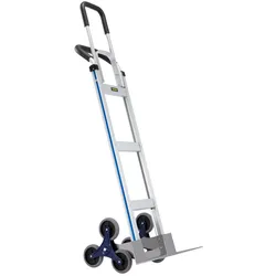 VEVOR Transportkarre 150-250kg Sackkarre Aluminiumlegierung Treppensackkarre Leichtgängige Räder Treppensteiger doppelte Griffe 45,3x22,7cm Ladefläche für Lagerhäuser Flughäfen Einkaufszentren