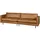 Woood 3-Sitzer Sofa Recycling-Lederfaser-Verbundstoff Cognac