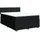 vidaXL Boxspringbett mit Matratze Schwarz 140x200 cm Stoff