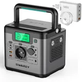 550W(1100W Spitze) Tragbare Powerstation,555Wh Solargenerator Power Station Solarspeicher mit 140W USB-C Schnellladegerät,Notstromaggregat Powerbank
