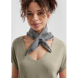 QS Fließendes Oversize-Shirt mit Rippstruktur - XL