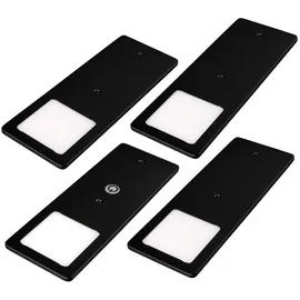 Kalb Material Für Möbel LED Unterbauleuchte 4er Set schwarz Aluminium